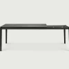 Bok Matbord | Svart Ek | 140-220x90
