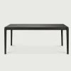 Bok Matbord | Svart Ek | 180-280x100