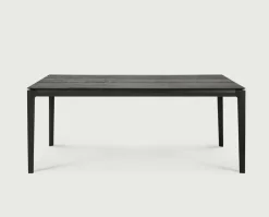 Bok Matbord Svartlackad Ek | 180x90 cm