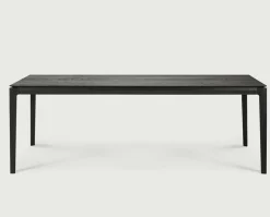 Bok Matbord Svartlackad Ek | 220x95 cm