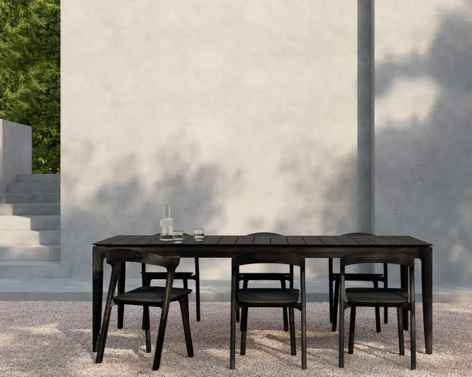 Bok Outdoor Matbord 200 | Svartlackad teak