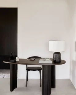 Boomerang Skrivbord | Mörkbrun Mahogny