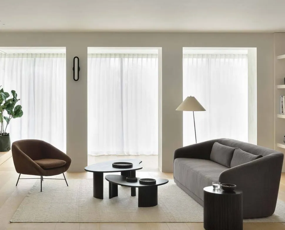 Boomerang Soffbord 126x74 | Brun Mahogny