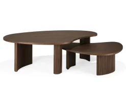 Boomerang Soffbord 126x74 | Brun Teak
