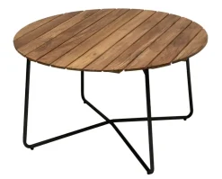 Bord 9A Ø120 | Teak, Svart