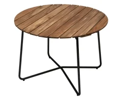 Bord 9A Ø100 | Teak, Svart