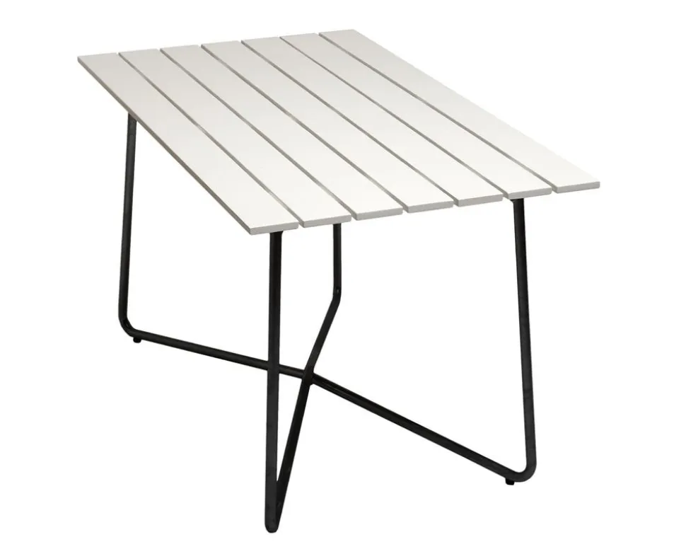 Bord B25A | Vitlackad Ek, Svart