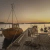 Bord B31 170 + Bord B31 84 + 8 st Fåtölj A2 Matgrupp | Vitlackad Ek