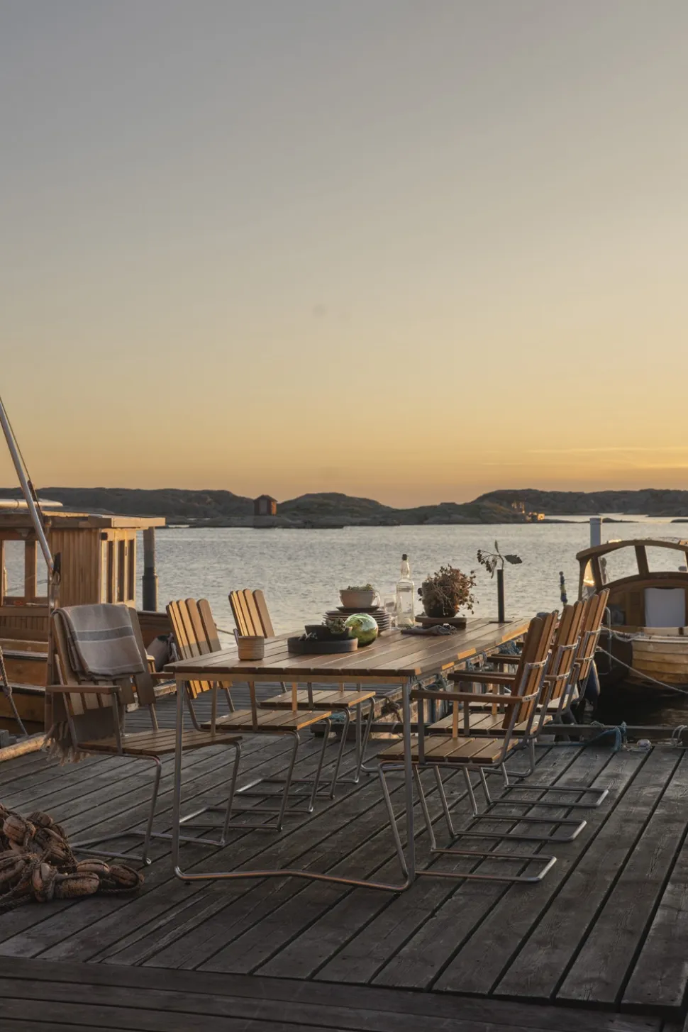 Bord B31 170 + 4 st Fåtölj A2 Matgrupp | Teak