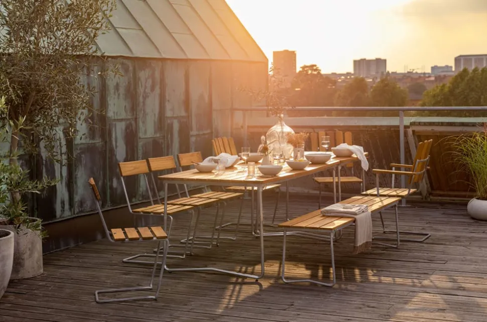 Bord B31 170 + 6 st Fåtölj A2 Matgrupp | Teak