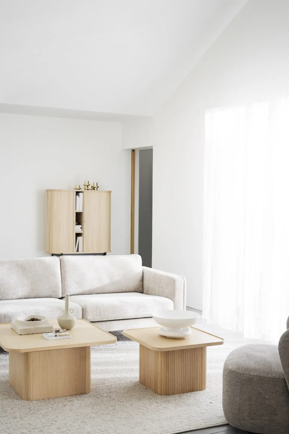 Braden Soffa 3-sits | Ljusbeige, Vitpigmenterad ek