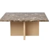 Brooksville Soffbord Kvadrat | Brun Marmor / Vitpigm. Ek