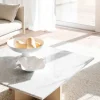 Brooksville Soffbord Kvadrat |  Vit Marmor / Brun Ek