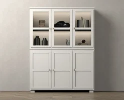 Camden Vitrinskåp 3+3 Glas / Dörrar | Vit