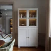 Camden Vitrinskåp 3+3 Glas / Dörrar | Vit & Valnöt