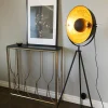 Captain Mini Golvlampa | Sandsvart / Guld