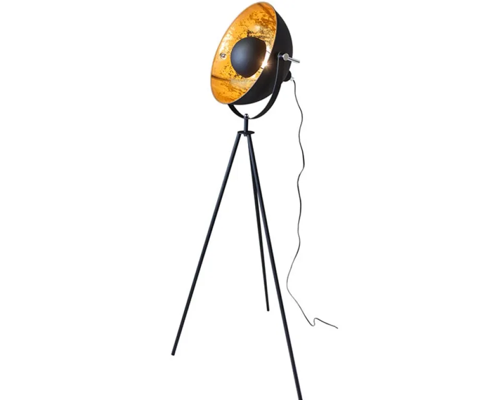 Captain Mini Golvlampa | Sandsvart / Guld