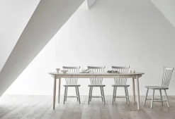 Carl Bord Ø 115 | Delad Skiva, Björk Ljusgrå 51