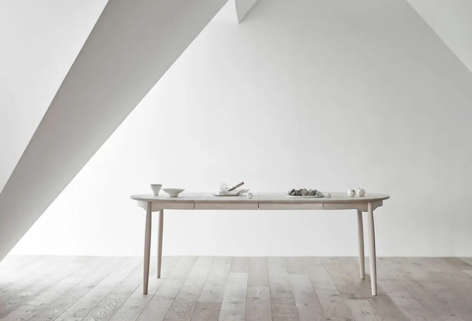 Carl Bord Ø 115 | Delad Skiva, Björk Vit 21