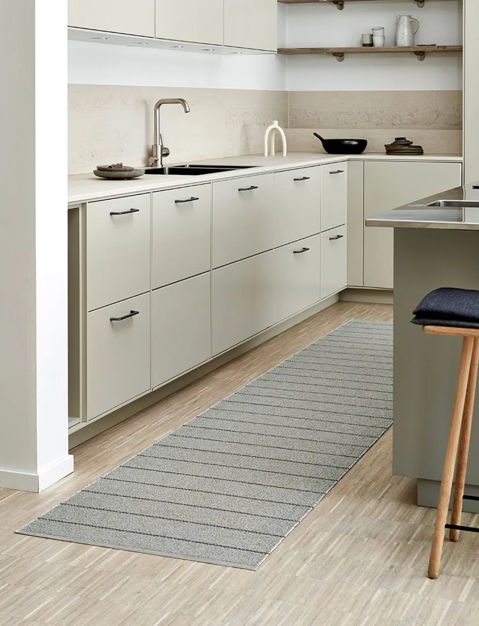 Carl Gångmatta Warm Grey | Fossil Grey 70x180