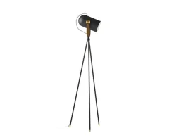 Carronade II Golvlampa | Rökt Ek/Mässing