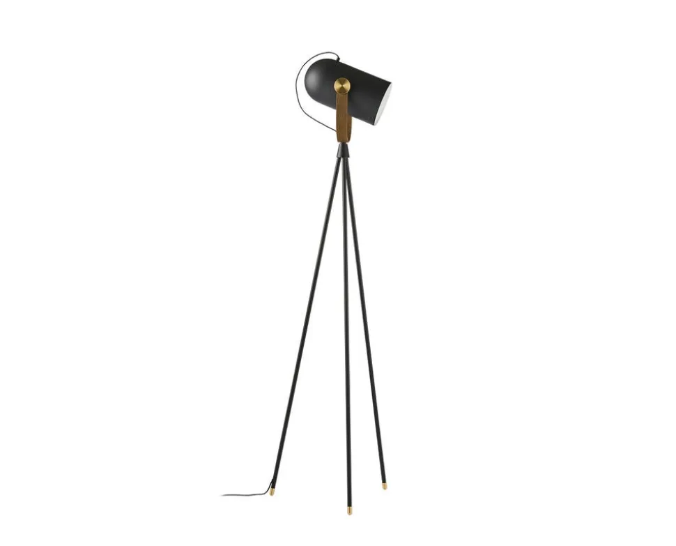 Carronade II Golvlampa | Rökt Ek/Mässing