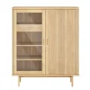 CASØ 330 Highboard | Trä-/Glasdörr | Naturoljad Ek