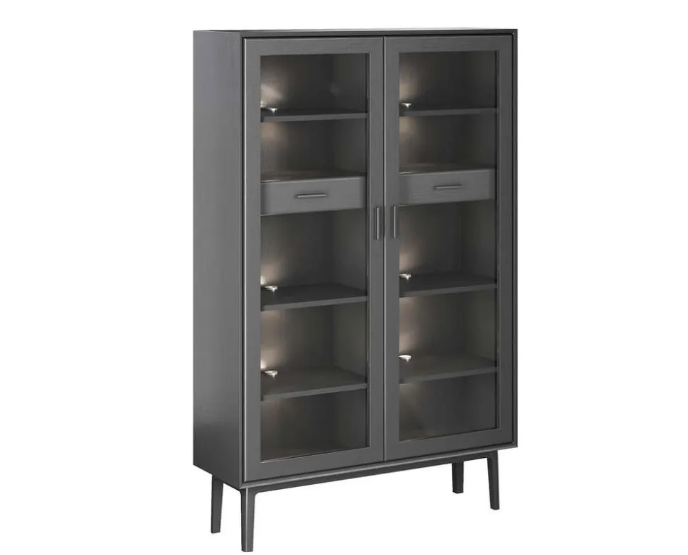 CASØ 700 Vitrin | Svartbetsad Ek