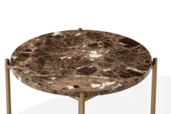 Circle Sidobord Ø48 | Brun Marmor