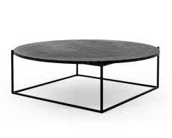 Circle Soffbord Ø100 | Svart Marmor