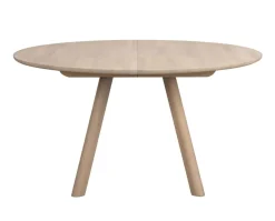 Clapperton Matbord Ø140 | Vitpigmenterad Ek