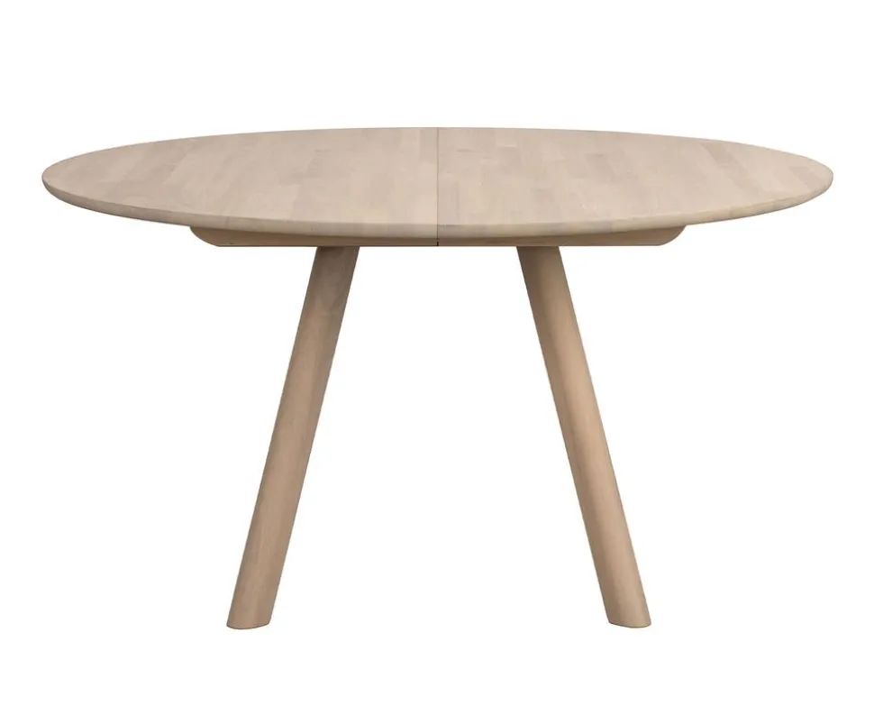 Clapperton Matbord Ø140 | Vitpigmenterad Ek