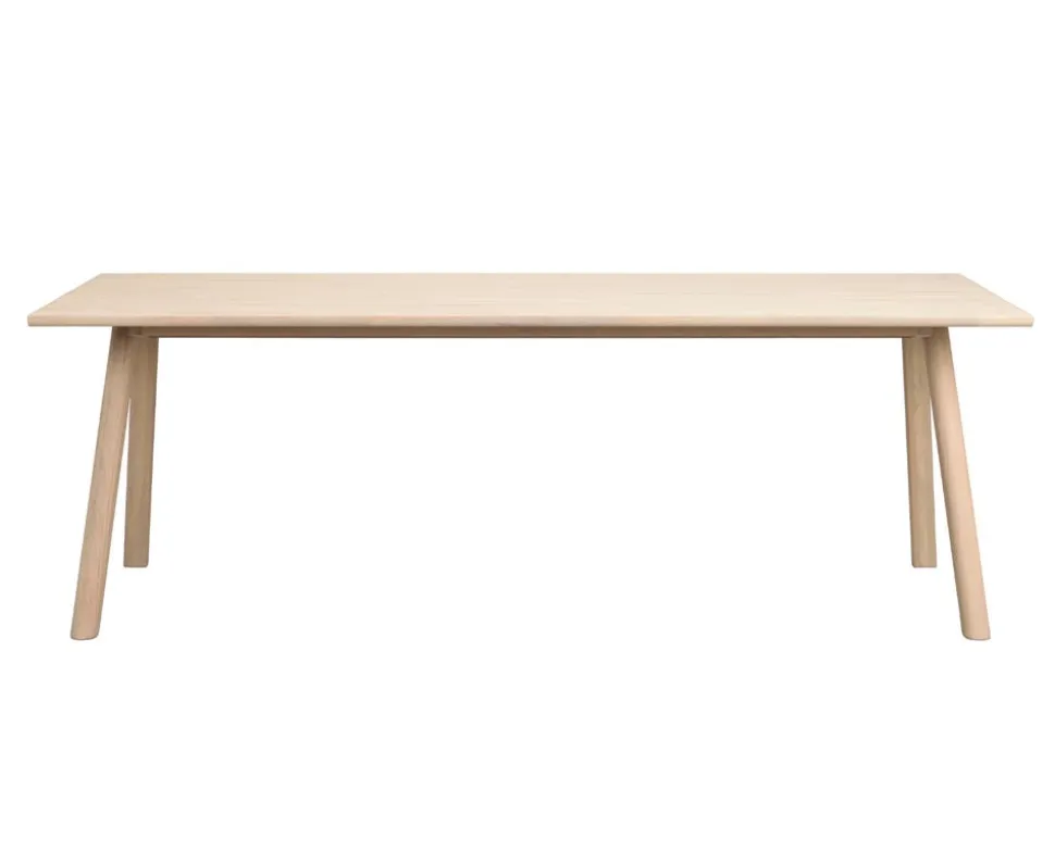 Clapperton Matbord 220x95 | Vitpigmenterad Ek