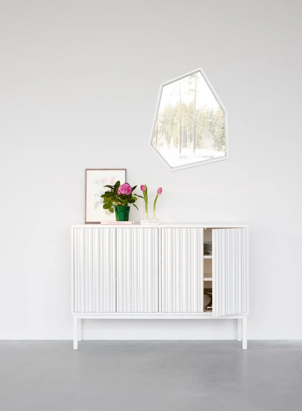 Collect 2013 Skåp Lågt | Vit / Oljad Ek