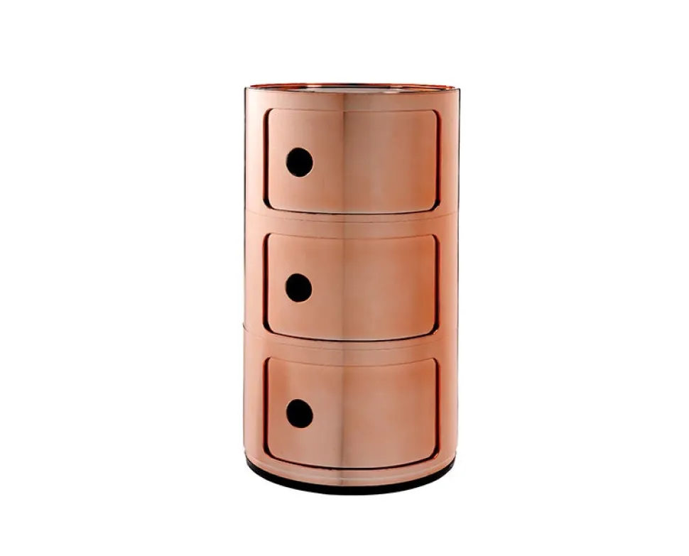 Componibili 3 lådor Koppar metallic