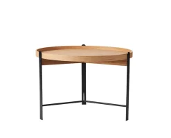 Compose soffbord Ø70 Vitoljad ek | Svart