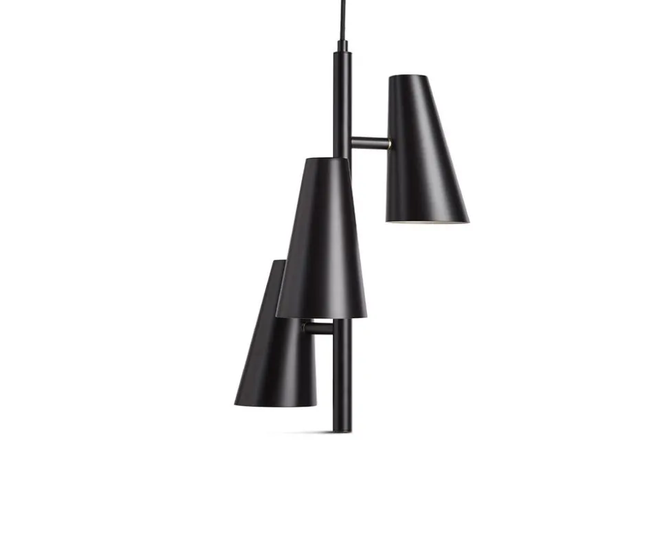 Cono Pendel, 3 Skärmar | Svart Metall