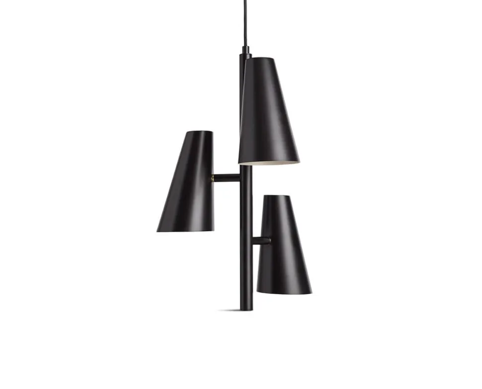 Cono Pendel, 3 Skärmar | Svart Metall