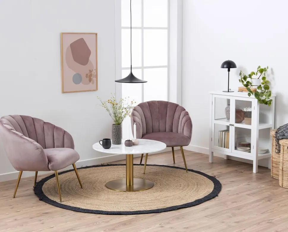 Corby Soffbord | Mässingsfot