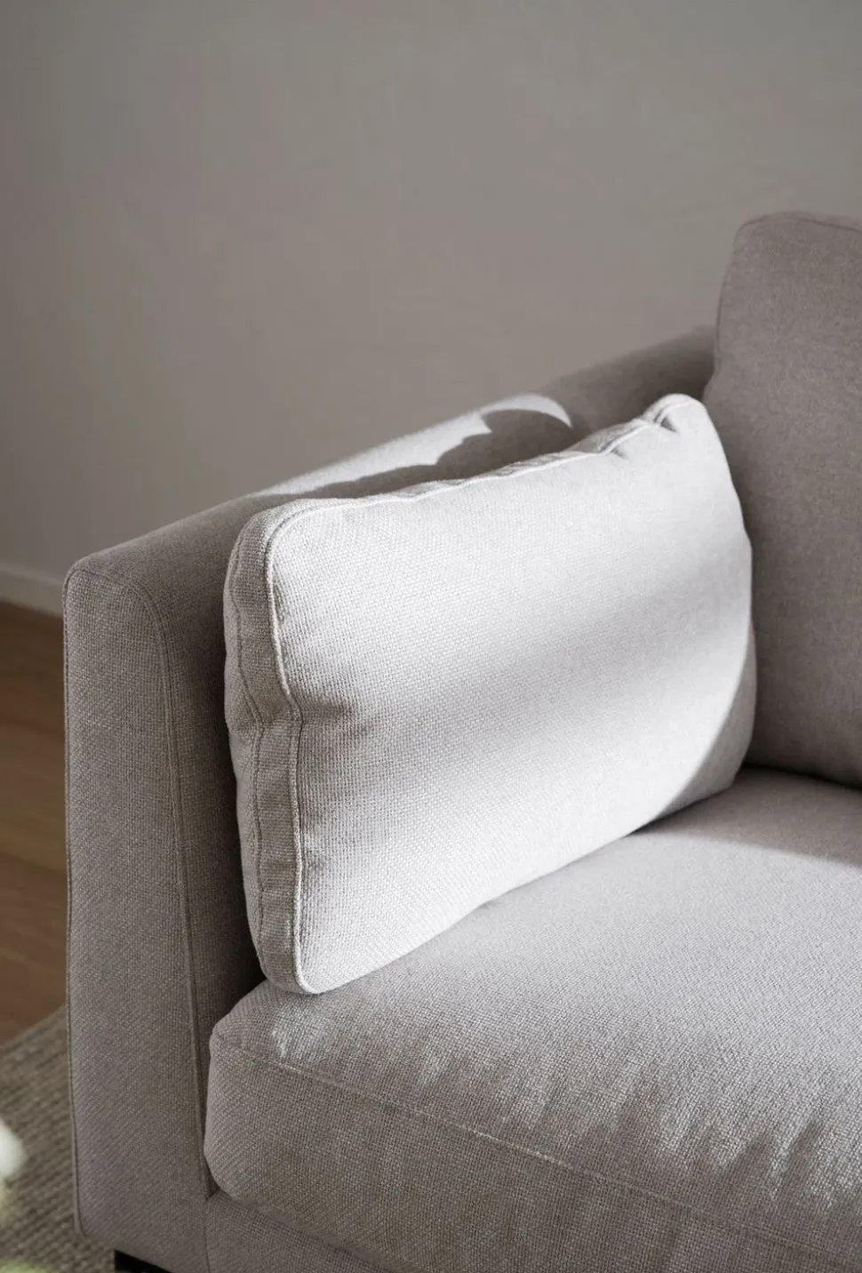 Corwin Divansoffa m Schäslong H | Tyg Rita 1 Ljusbeige