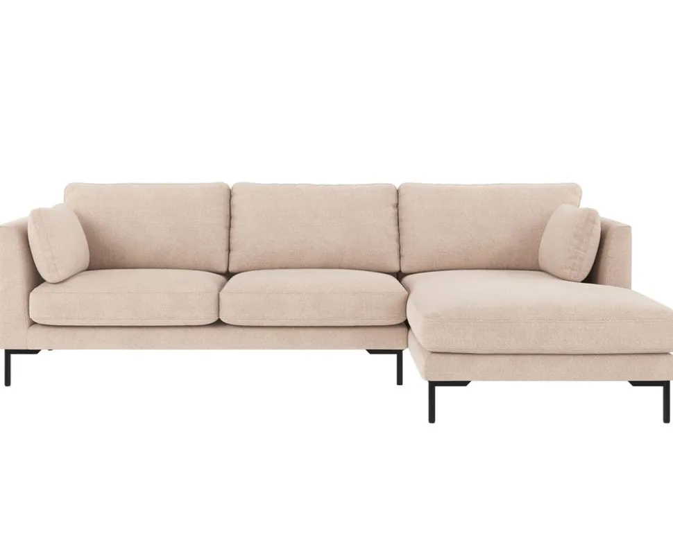 Corwin Divansoffa m Schäslong H | Tyg Rita 1 Ljusbeige