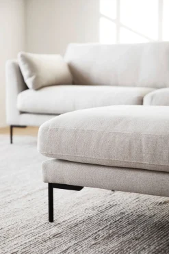 Corwin Fotpall | Tyg Rita 1 Ljusbeige