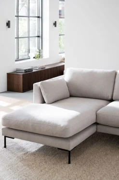 Corwin Hörnsoffa m Öppet Avslut H | Tyg Rita 1 Ljusbeige