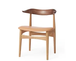 Cow Horn stol Soavé, walnut,oak