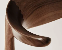 Cow Horn stol Soavé, walnut,oak