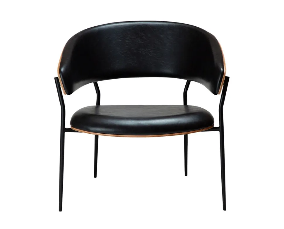 Crib Loungestol | Vintage Black konstläder | Ek