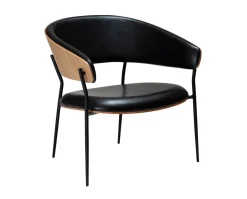Crib Loungestol | Vintage Black konstläder | Ek