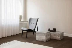 Cubism Soffbord | Large | Silver Travertine