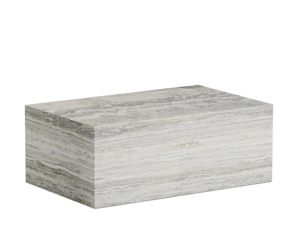 Cubism Soffbord | Large | Silver Travertine