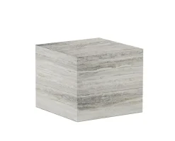 Cubism Soffbord | Small | Silver Travertine